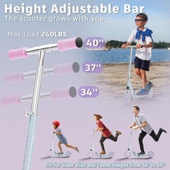 Kick Scooter for Kids Ages 6-12,Teens & Adults, Youth. Lightweight Aluminum K…