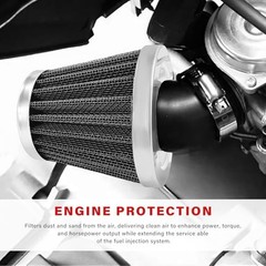 Rubber Tube Air Filter, Elbow Conical Air Filter for Motorcycle 38mm Bent