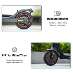 Electric Scooter Adult Folding E-Scooter 350W Long Range 21MPH Fast Speed w/ APP