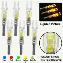 US LED Lighted Nocks for Arrows with .244/6.2mm Inside Diameter Hunting Shooting