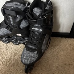 Powerslide Phuzion Radon Black White 80 Men Inline Skates Size 10 M Size 11 W US