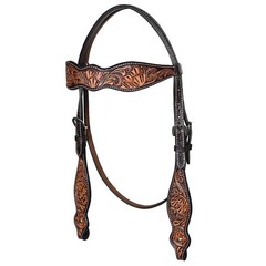 Western Headstall and Breast Collar Set HILASON Tooled Leather Horse Bridle Tack