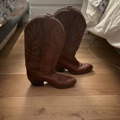 Dan Post Cowboy Boots Mens Size 8 Brown Vintage Western Exotic