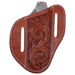 Martin Saddlery Floral Angled Tooled Leather Knife Scabbard – Large 4 7/8in L x