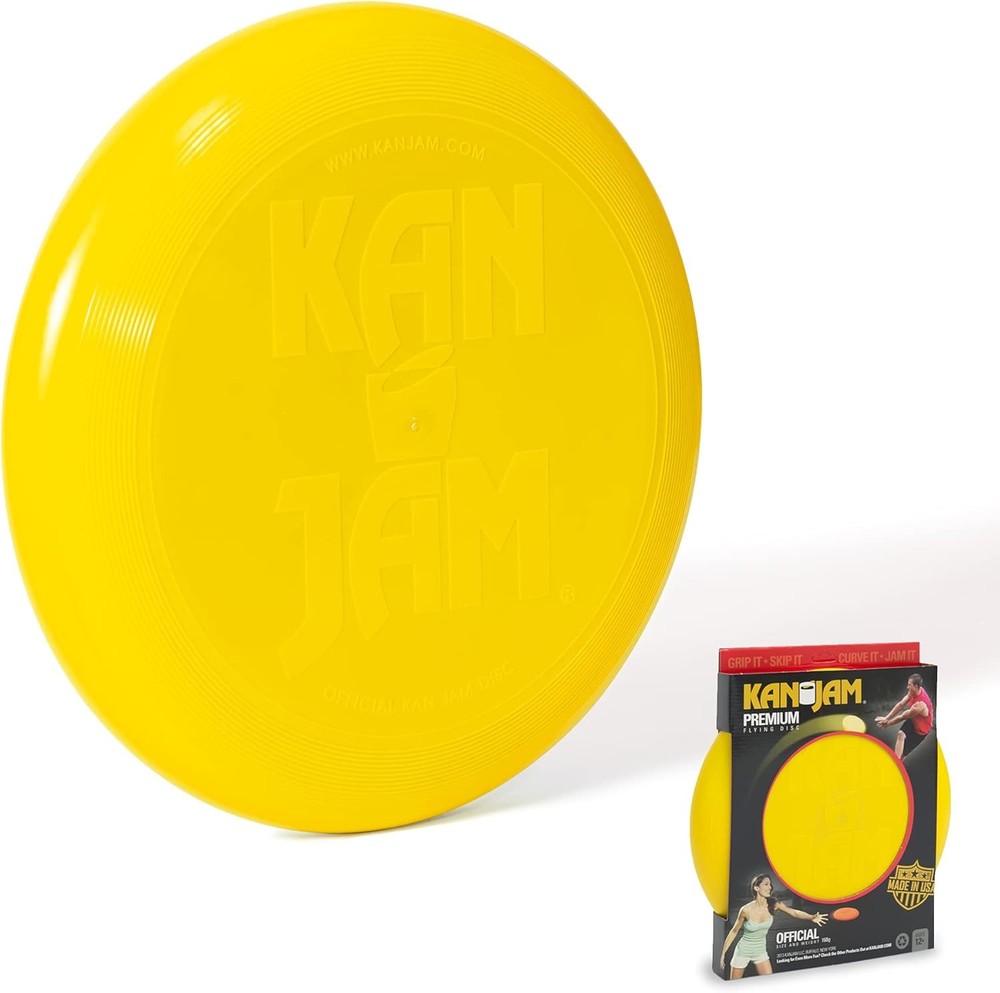 Kan Jam Premium Frisbee for Outdoor Games, 11″ Diameter 168 Gram, Yellow