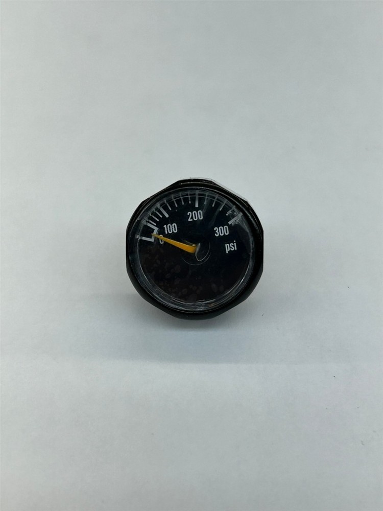 300psi Pressure Gauge for Paintball ASA or Inline Regulator – Black