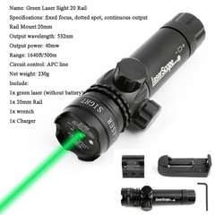 Bow Hunting Light Green Dot Laser Sight Tactical Scope Rail Mount 20mm Bracket