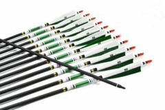 12X 30″ Carbon Arrows Spine 500 7.8mm 5″ Turkey Feather For Compound&Recurve Bow