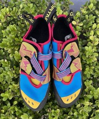 La Sportiva Oxygym Climbing Shoes Sz 41.5 8.5 Multicolor Hook & Loop Closure
