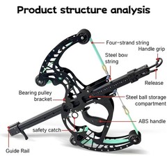 Metal Compound Bow With 50 Round Capacity For Target Shoot And Hunting