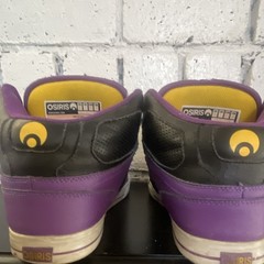 Osiris 83 Purple Black Yellow High Top Skateboarding Shoes Men’s Size 10 Medium