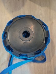 Horse Grazing Muzzle & Anti-Bite Halter, Large Size Blue Nylon