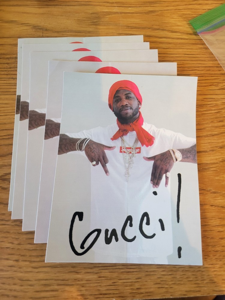 Vintage Supreme Gucci Mane Photo Tee Sticker