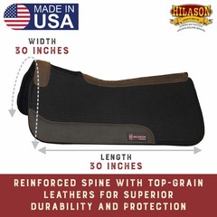 31X32 Made In Usa 100% 1 In Wool Felt Hilason Western Horse Saddle Pad