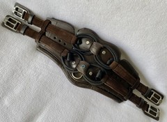 STUBBEN 24″ 60cm Equi-Soft Comfort Dressage GIRTH With Leather PAD Liner~BROWN
