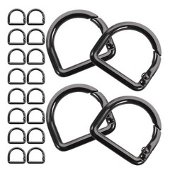 20 Pcs Metal D Spring Snap Clip For Handbag Strap Zinc Alloy Buckle