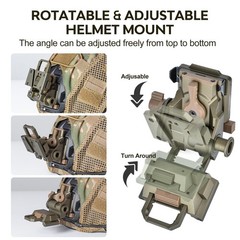 Night Vision Goggles NVG Mount for L4G24 PVS14 PVS15 PVS18, Rhino Adjustable …