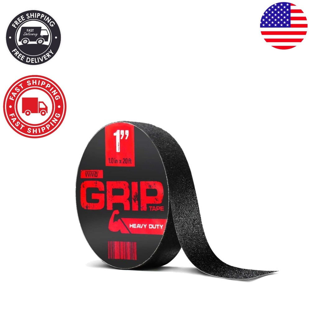 Self-Adhesive Anti-Slip Grip Tape Roll 1in x 20ft for Indoor & Outdoor Use