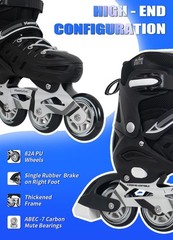Adults Adjustable Inline Skates, Safe and Durable Roller Skates with Giant Wh…