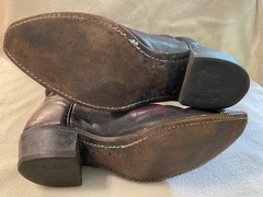 Texas Burgundy Red Leather Vintage Western Men’s Boots Size 8.5 D Made In USA