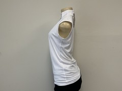 New With Tag LotusRomeo Women’s White Sleeveless Equestrian Show Shirt Size M