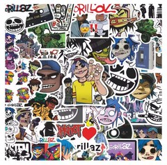 50 Piece Mix Lot 2” Gorillaz Stickers, Music, Band, Locker Phone *Free Ship*