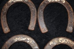 Rare Set Vintage Official Standard Forged Steel Pitching Horseshoes 2.5# Each