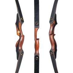 60″ Archery Wooden Takedown Recurve Bow RH for Teens to Adults Hunting & Target