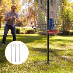 PRO Disc Golf Basket,Heavy Duty 24 Chain Portable Target with 50in-Black