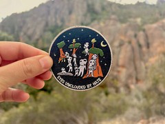 Glow in the dark, Kodama Patch, Princess Mononoke Iron on patch for cap backpack