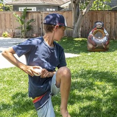 Inflataman Baseball Toss Challenge Inflatable Catcher Strike Zone Game