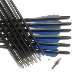 USA 12Pcs 20″ 22″ Crossbow Bolts Carbon Arrows Half Moon Nocks 8.8mm Shaft Shoot