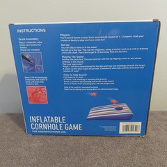 Inflatable Cornhole Game 1 Target Board 4 Waterproof Beanbags Outdoor – New