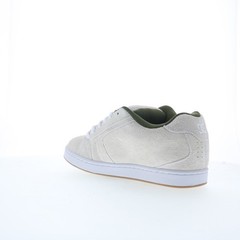 DC Net SE DC03260101-OWHGRN Mens White Suede Skate Inspired Sneakers Shoes