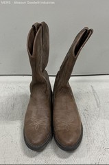 Justin JB1100 Brown Leather Western Cowboy Roper Boots Men’s Size 10.5 EE