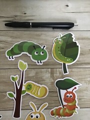 CATERPILLAR Bugs KIDS Stickers Vinyl Waterproof PVC Luggage Laptop Decals Lot