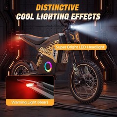 Electric Dirt Bike 3000W Electric Motorcycle 48V Off Road Moutain E-Bike 40MPH