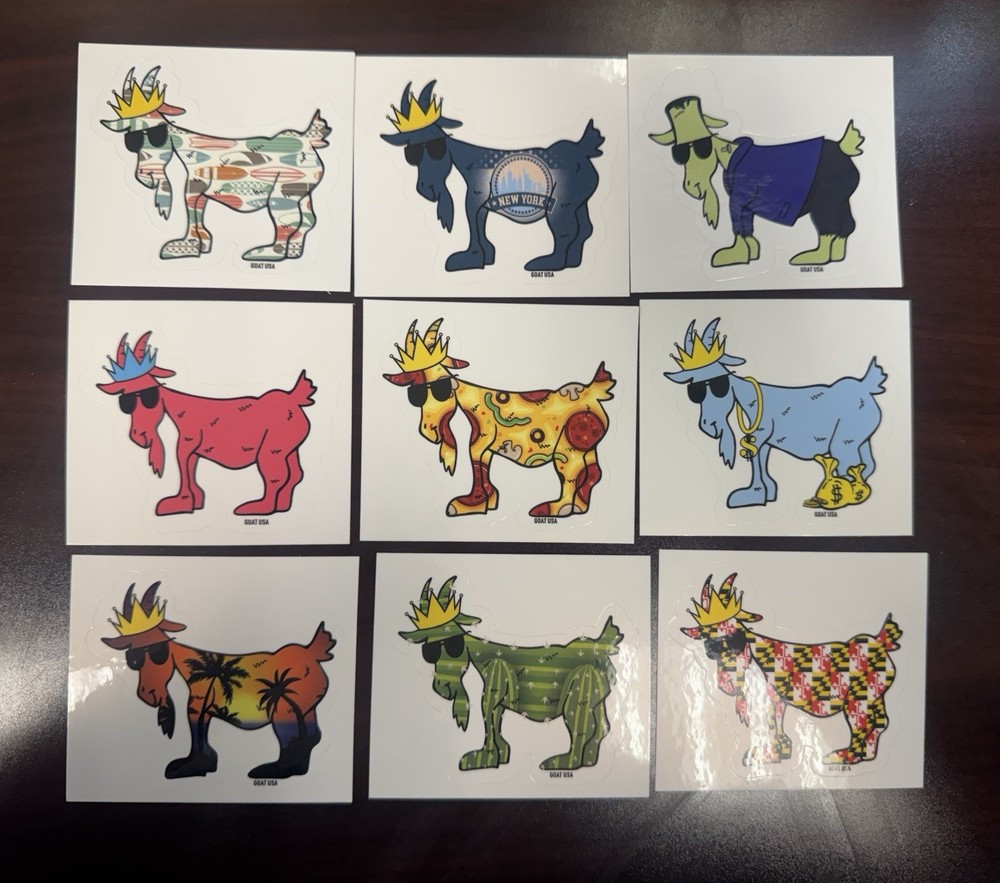 Goat USA Lot Of 50 Stickers Starter Package New Collectors Variety Rare Traders