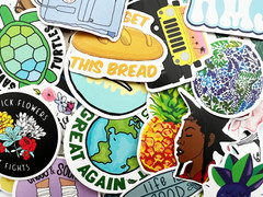 50 Varied Colors Cool Sticker Lot Book Fun Pack Laptop Car Decals
