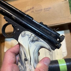 Vtg. 1950’s Crossman Model 116 .22 Pellet Bulk Fill Co2 Air Target Pistol Marble