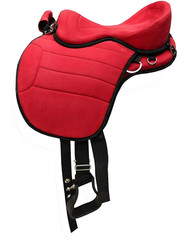 Western Treeless OG Suede Leather Horse Riding Endurance Saddle w Cinch Stirrup