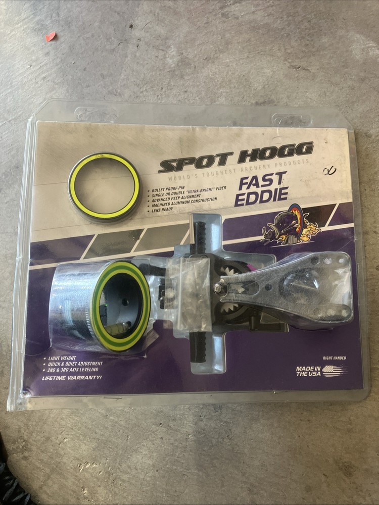 Spot Hogg – Fast Eddie Wrapped Bow Sight Single 1-Pin .019 Green – Right Hand