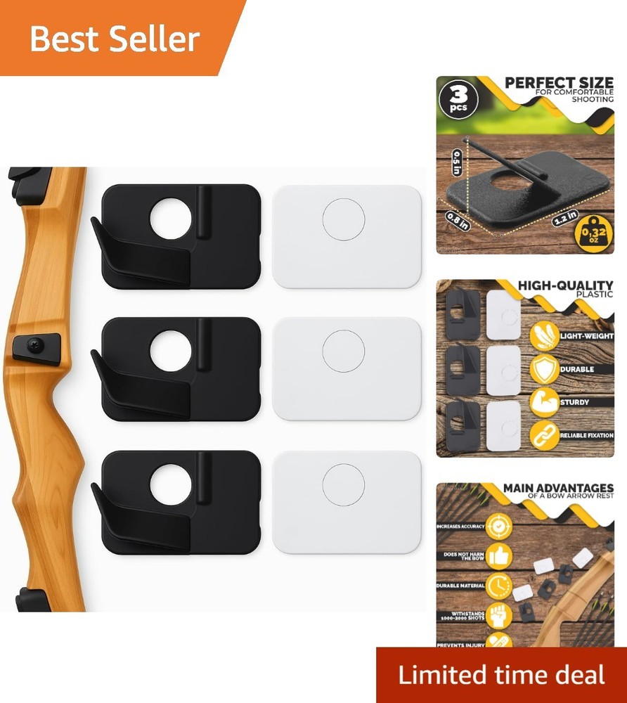 Efficient Recurve Bow Accessories – 6 Pcs Self-Adhesive Arrow Rests for Archers