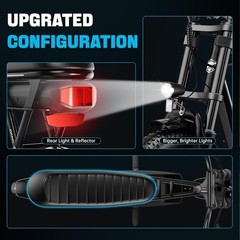1500W Electric Scooter 48V 16″ Fat Tires Commuter Mini Bike with Seat & Basket