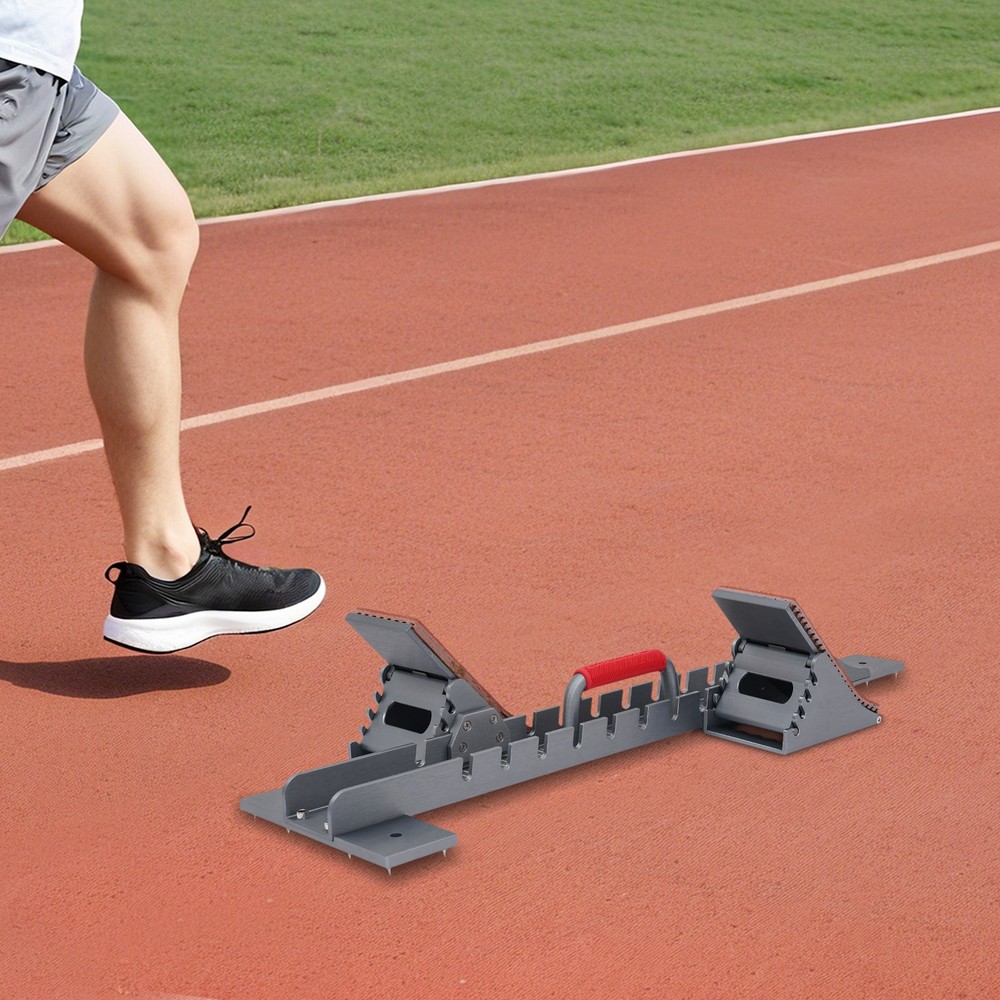 9.44*35.43in Silver& Grey Aluminum Alloy& Rubber Running Track Blocks