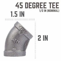 STZ Industries 1/2 » FIP each X 1/2 » D FIP Black Malleable Iron 45 Degree Elbow
