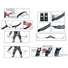 62″ ILF Archery Recurve Bow 30-60lbs Takedown 19″ Riser American Hunting Shoot