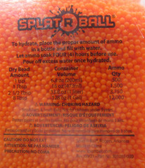 Splat-R-Ball 20,000 Rounds 7.5mm Orange Ammo Certified Splatter Ball New Sealed