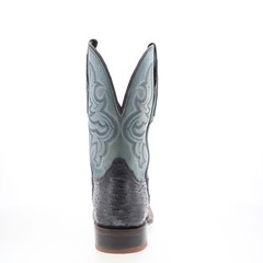 Tony Lama Rosso 11″ Smooth Ostrich Square Toe Mens Black Wide Western Boots