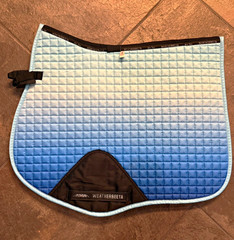 WeatherBeeta Prime Marble Dressage Saddle Pad Blue/Light Blue